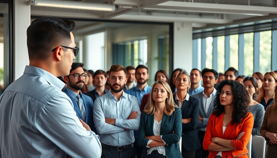 Professionals in a meeting discussing effective company goals.
