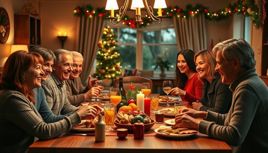 Family enjoying Minnesota lutefisk traditions in cozy dining room.