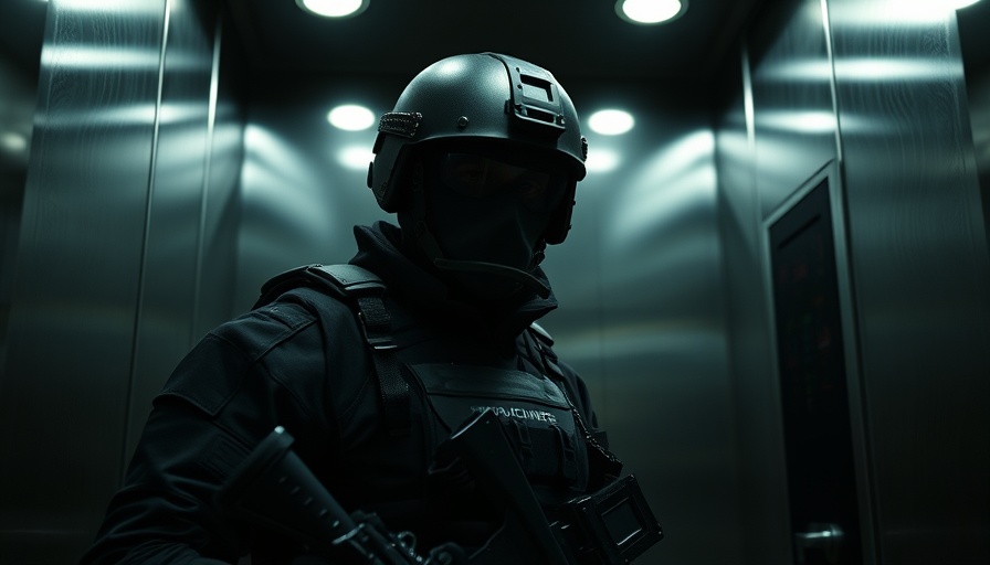 Intense soldier in elevator, Splinter Cell Deathwatch