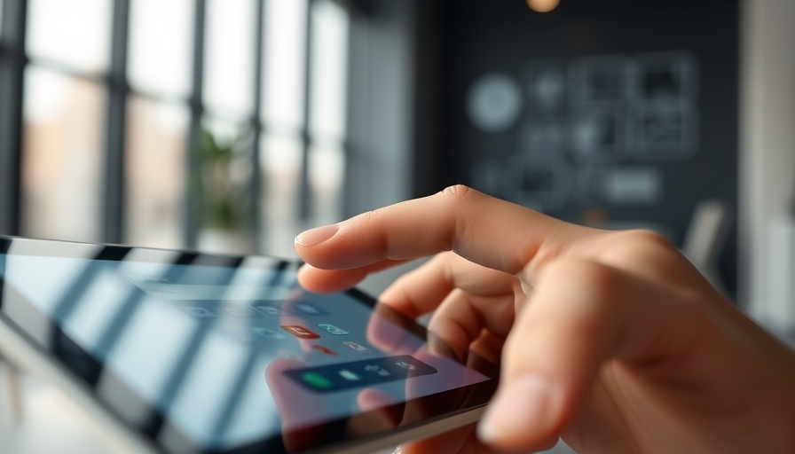 Finger on tablet showing search engine and icons, related to top websites transforming the internet.