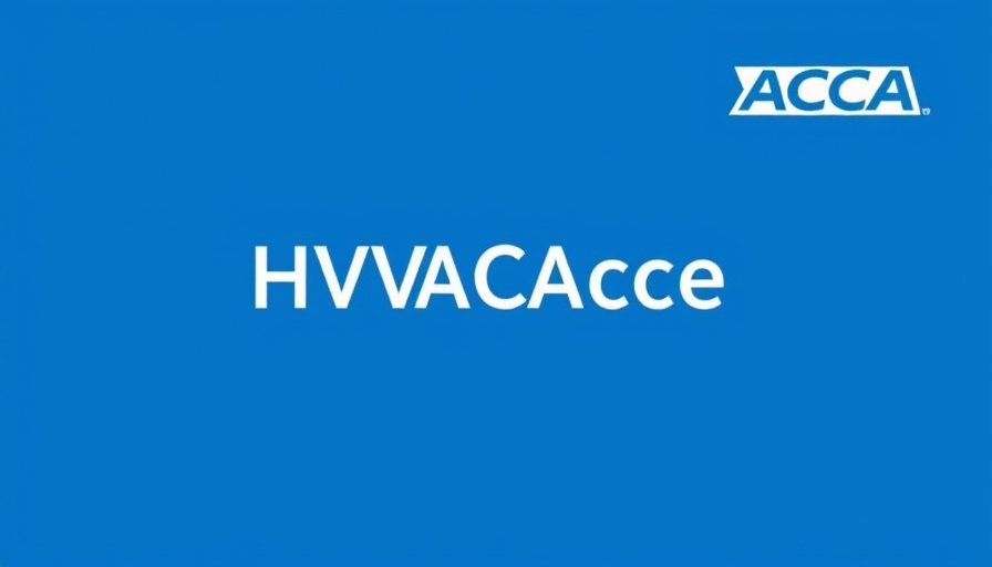 ACCA HVAC Skill Builder title screen with clean blue text