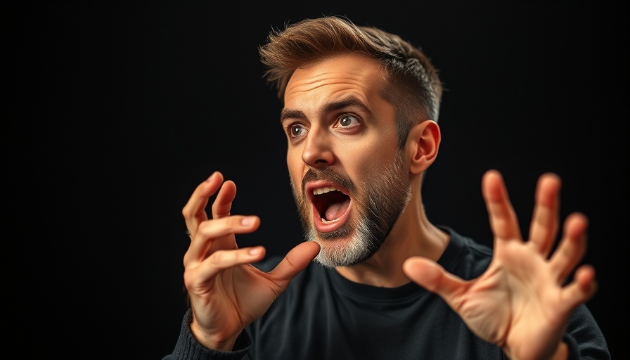 Man speaking passionately, AI parental controls for teen safety discussion.