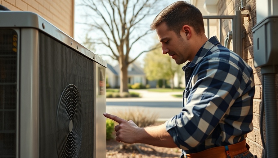 Technician inspects HVAC unit; HVAC regulatory changes.