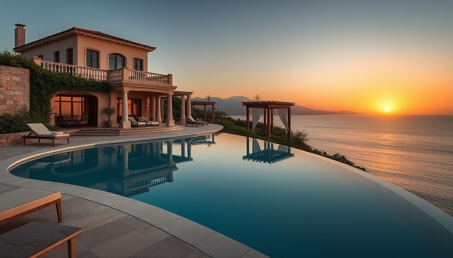Luxurious villa in Mexico with infinity pool overlooking ocean
