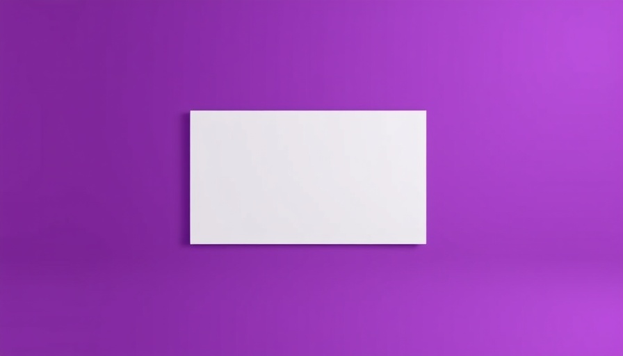 Minimalistic purple background with white rectangle