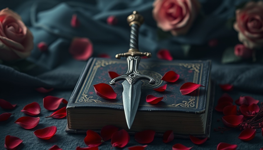 Lover Forbidden by JR Ward, dagger and petals themed book cover.