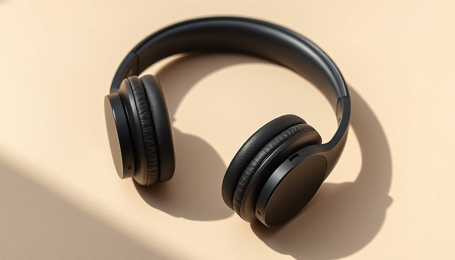 Black wireless headphones on beige surface, affordable open-ear headphones.