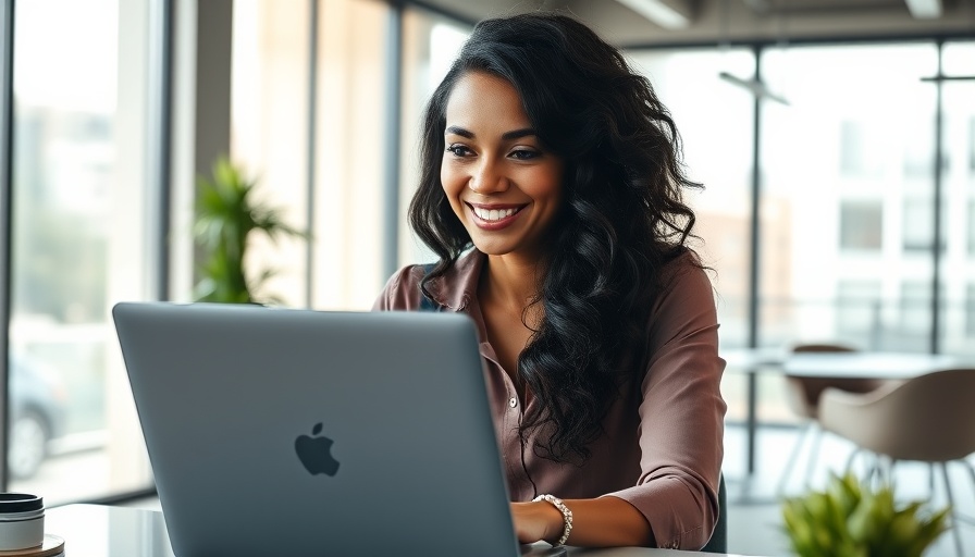 Professional woman in modern office, highlighting product positioning impact.