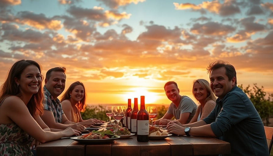 Los Cabos farm-to-table dining at sunset with friends.