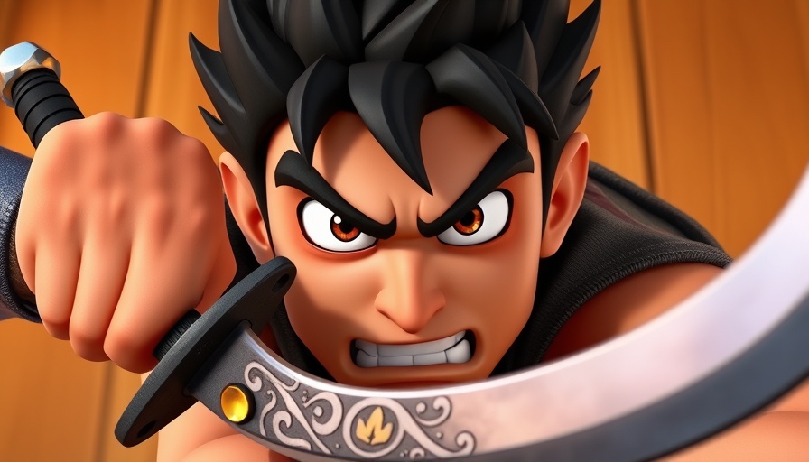 Anime character preparing to fight in a dramatic scene