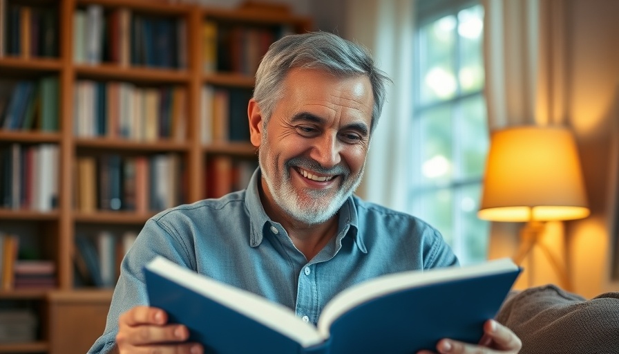 Middle-aged man reads in a cozy room: books everyone should read.