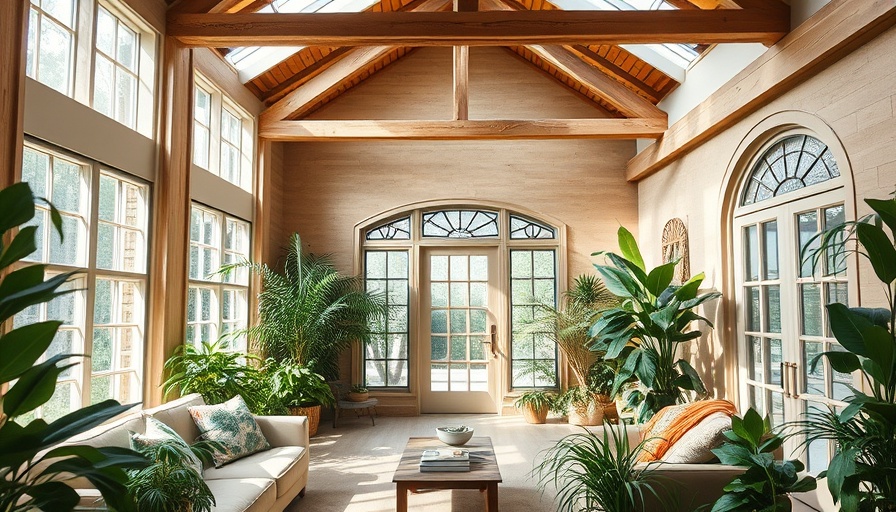 Stylish eco-conscious home retrofit with natural light and plants.
