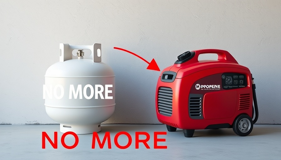 Convert generator to propane setup with generator and propane tank.