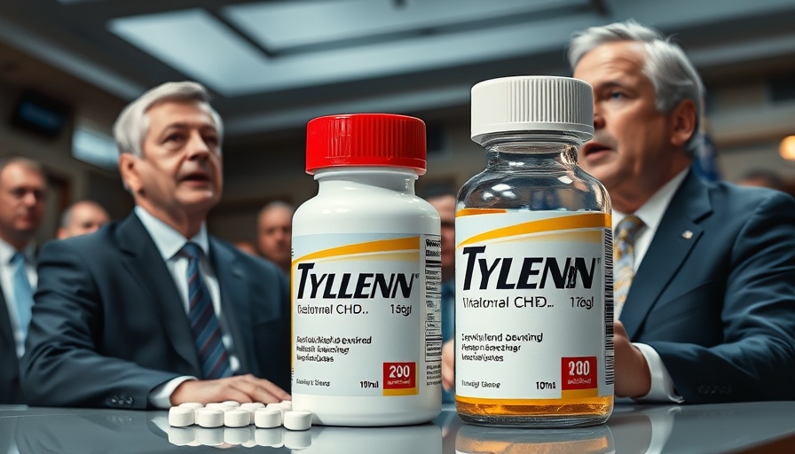 Collage on Tylenol and autism with political and medical themes.