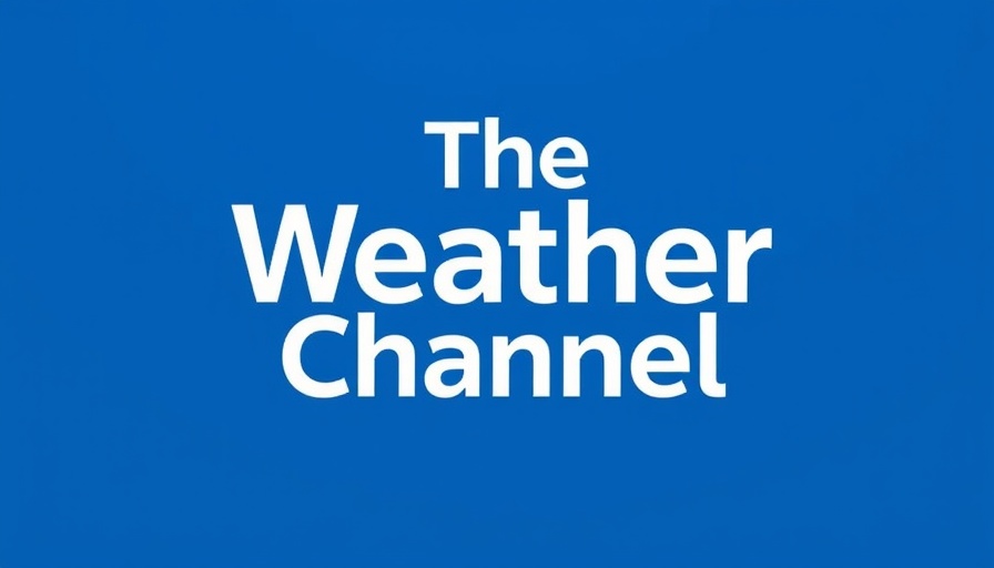 The Weather Channel logo in blue and white, simple design.