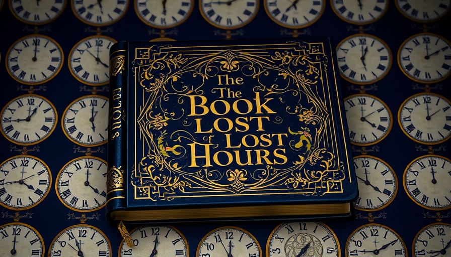Elegant book cover of 'The Book of Lost Hours' with clock design.
