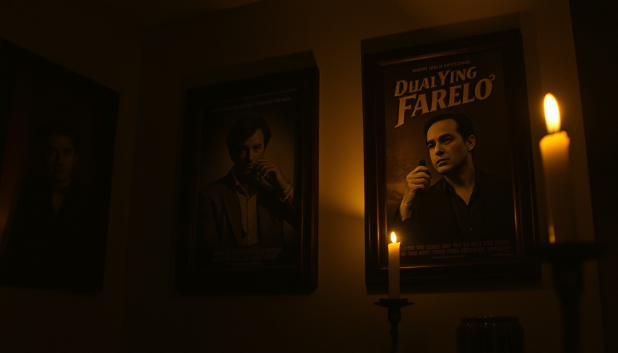 Vintage mystery movie posters and candle for October TCM ambiance.