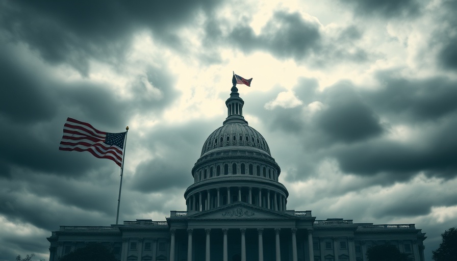 Capitol building under dramatic skies, highlighting government dynamics.