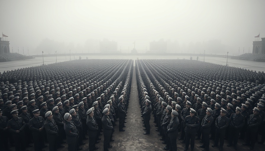 The SS Schutzstaffel and the Holocaust: assembly of soldiers in formation