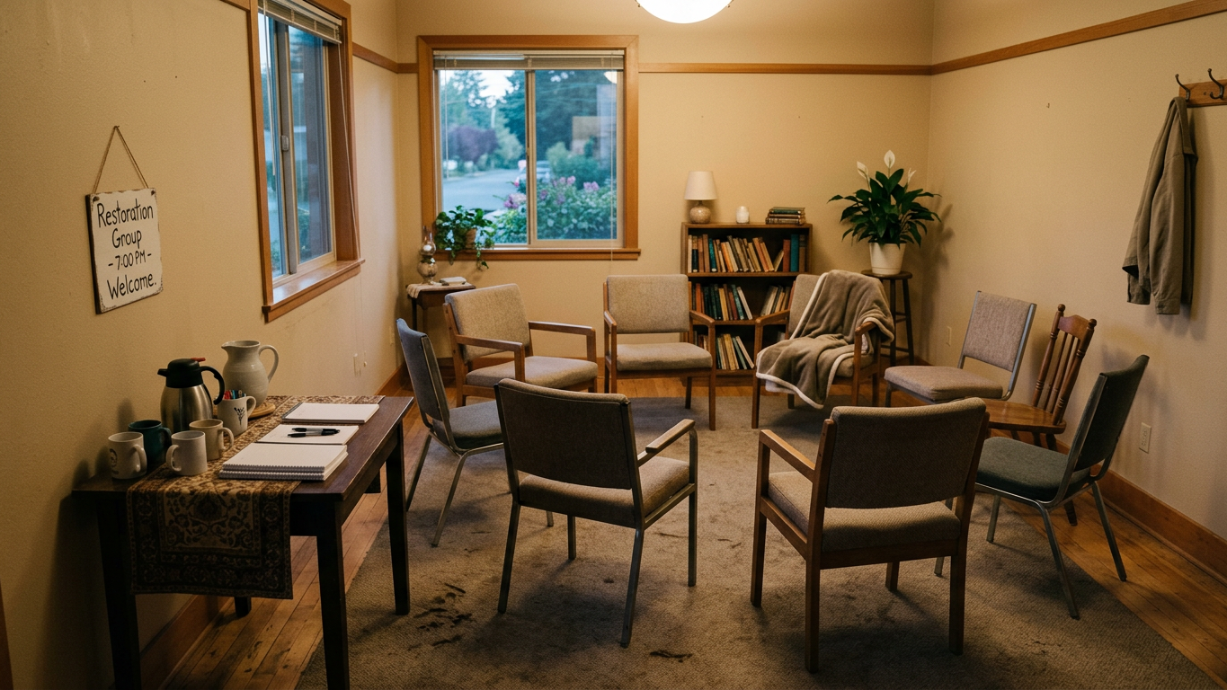 Support group meeting room