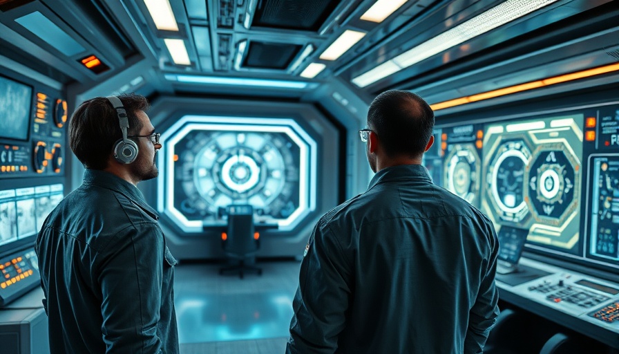 Futuristic Doctor Who set with advanced technology control panel.