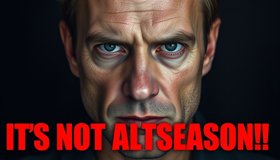 Serious man with text 'It's Not Altseason!' in bold letters.