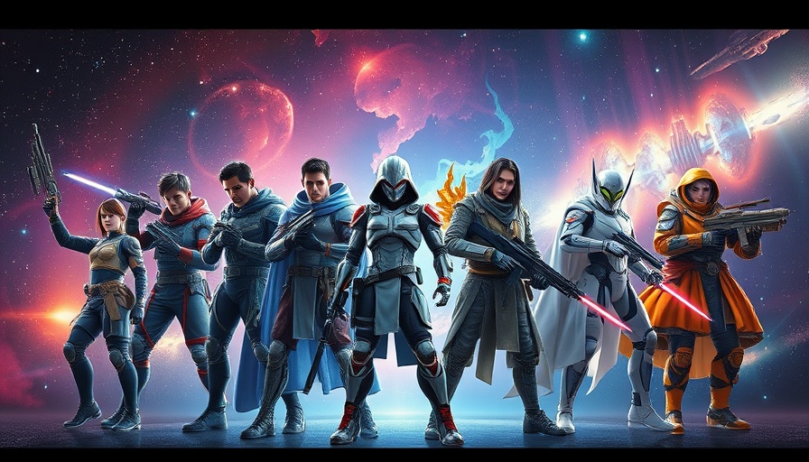 Starfinder Afterlight video game characters in a cosmic scene.