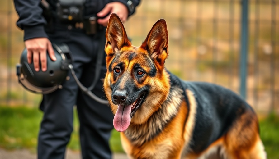 Police dog and officer during Kelowna RCMP e-bike chase case.