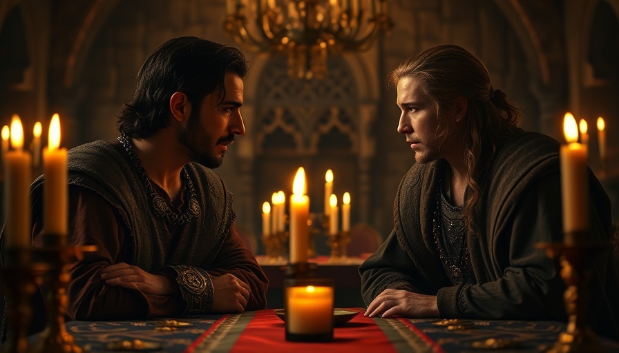 Dramatic medieval banquet scene in A Knight of the Seven Kingdoms cameo.