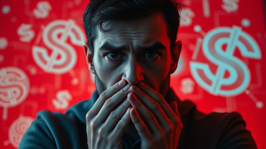 Worried man contemplating the crypto bull cycle end.