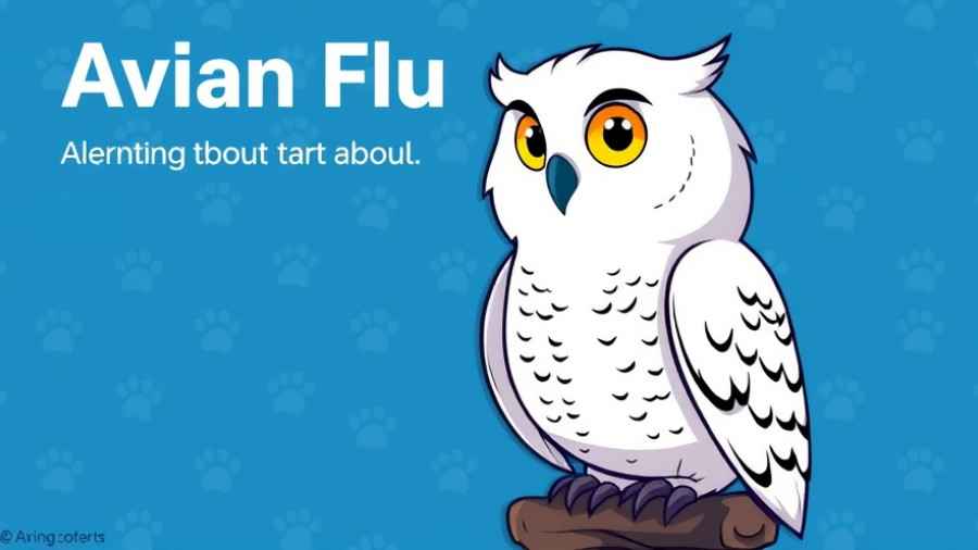 Calgary Zoo avian flu alert with snowy owl graphic.