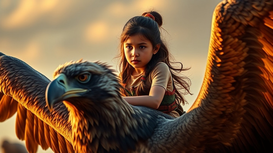 Laika Wildwood animation techniques showing girl on giant bird.