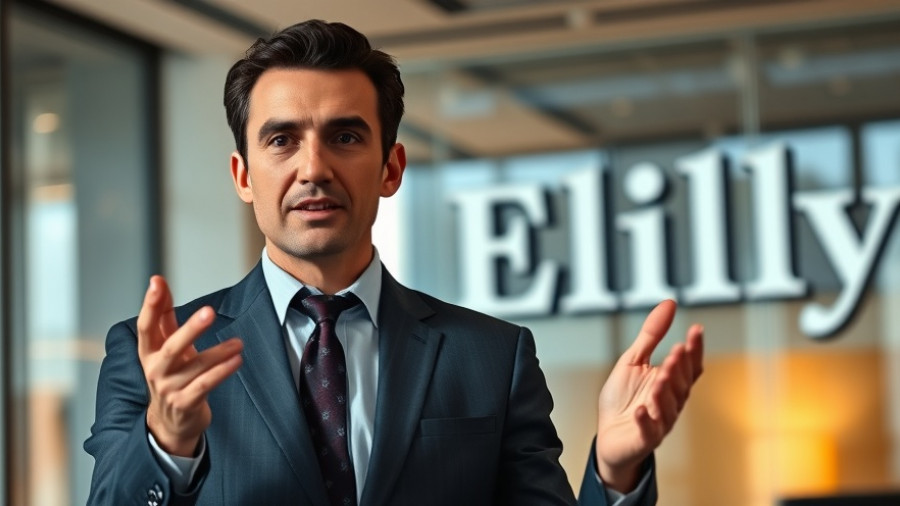 Eli Lilly executive presenting quarterly earnings report.