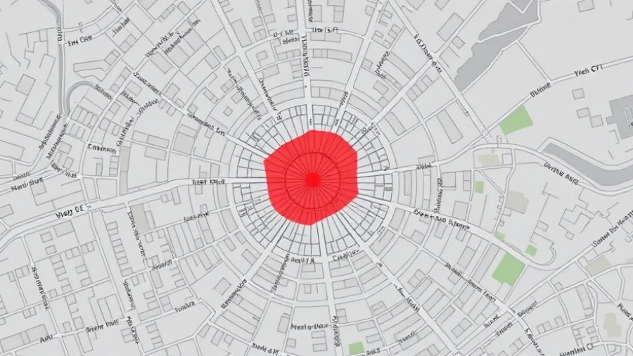Kelowna banquet hall proposal location marked on a map