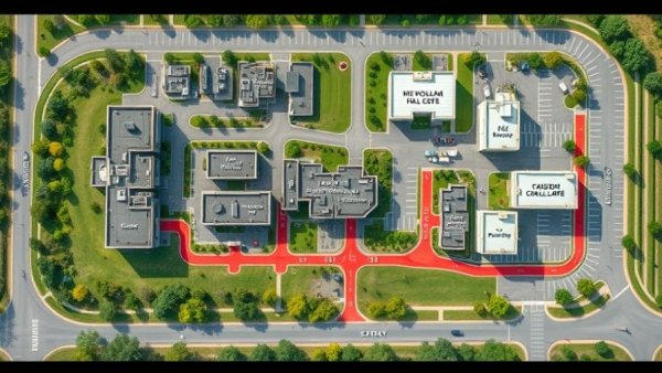 Site plan for Kelowna banquet hall proposal with detailed layout.