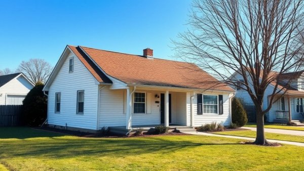 Kelowna housing market trends: cozy suburban house under clear sky.
