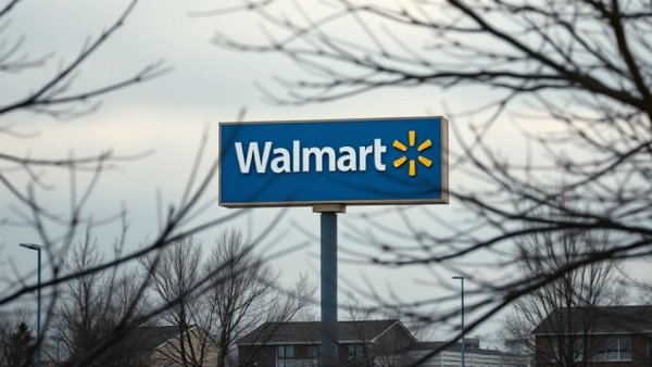 Walmart sign towering over bare trees under a cloudy sky, representing Q3 earnings.