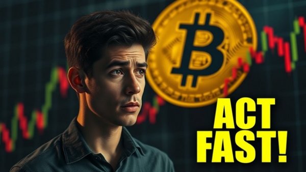 Mega Crypto Flushout concept with Bitcoin crash and urgent warning.