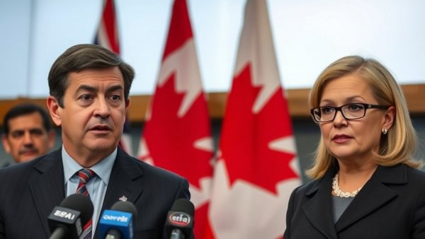 Two officials discuss B.C. new gambling regulations at a press conference.