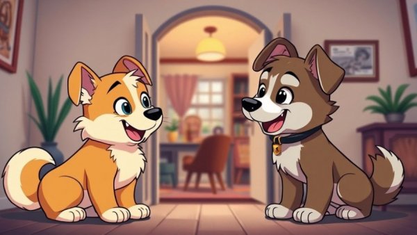 Bluey’s Quest for the Gold Pen animated characters in conversation.