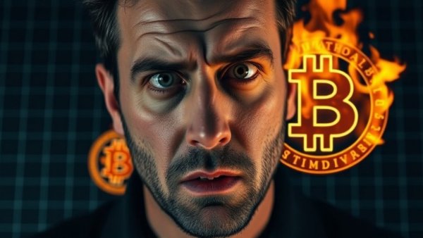 Crypto Market Uncertainty reality check graphic with concerned man.