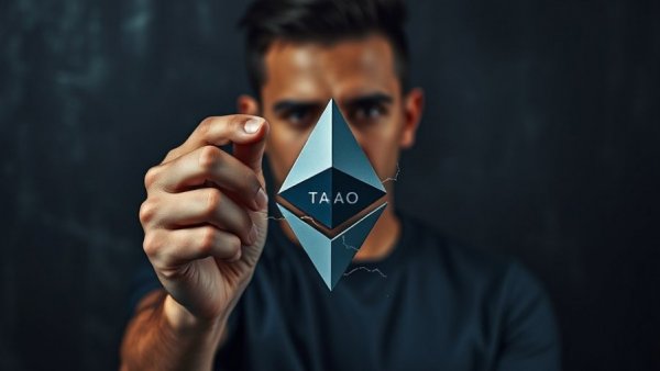 TAO vs Ethereum symbolic representation with a bold message.