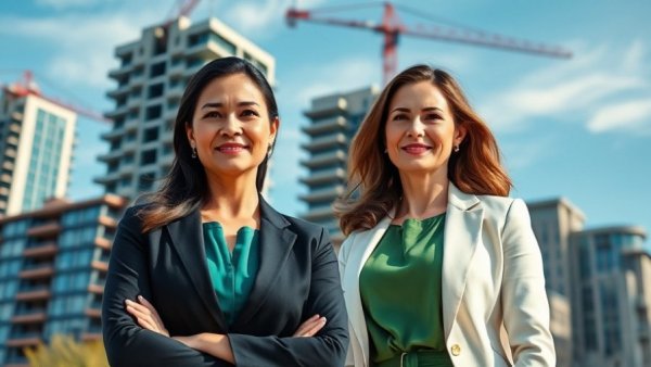 Kelowna unemployment rate illustration with professionals and construction.