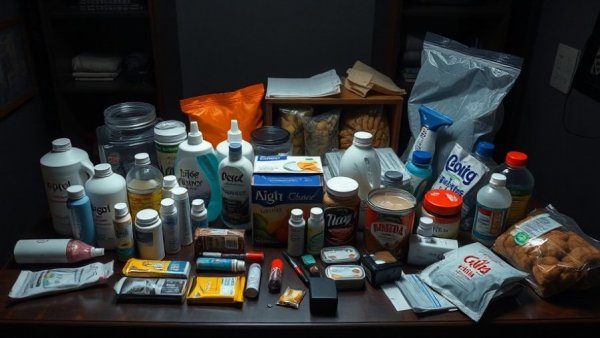 Kelowna shoplifting crackdown evidence table with assorted goods.