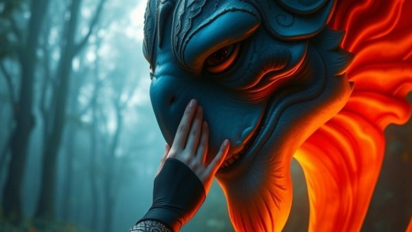 Na'vi touches vibrant creature, mystical ambiance, James Cameron's Changes in Avatar Fire and Ash