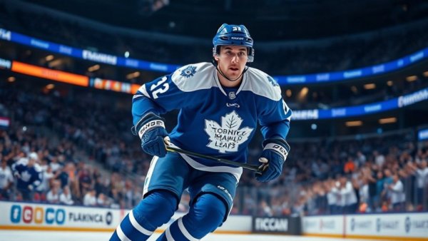Toronto Maple Leafs player returns from injury on ice