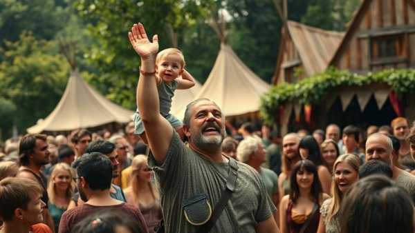 Medieval celebration scene from A Knight of the Seven Kingdoms.