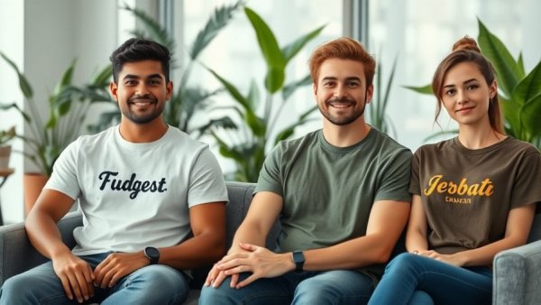 Casual young adults in branded attire, reflecting confidence, symbolizing Capital One Brex acquisition atmosphere.