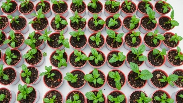 Starting seeds in the Okanagan with seedlings in pots.