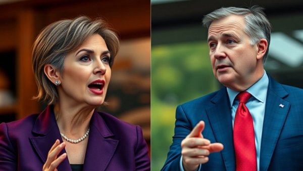 Two people discussing Credit Card Affordability policies.